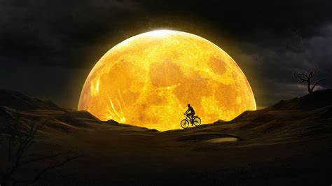 Golden Moon [1920x1080] | Yellow moon, Moon pictures, Hd cool wallpapers