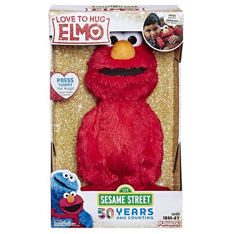 Sesame Street Love to Hug Elmo Talking, Singing, Hugging 14" Plush Toy ...