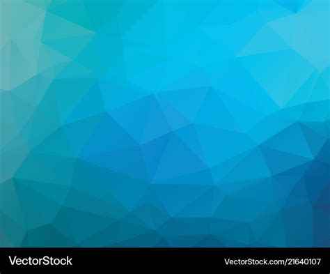 Abstract blue green background with triangles Vector Image