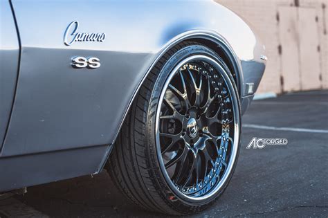 1968 Chevrolet Camaro | 20" AC Forged Wheels AC 313 Gloss Black, Chrome lip | AudioCityUsa