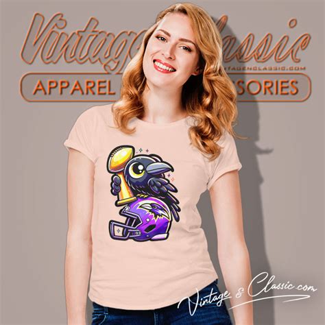 Super Bowl Baltimore Ravens NFL Trophy Helmet Shirt - Vintagenclassic Tee