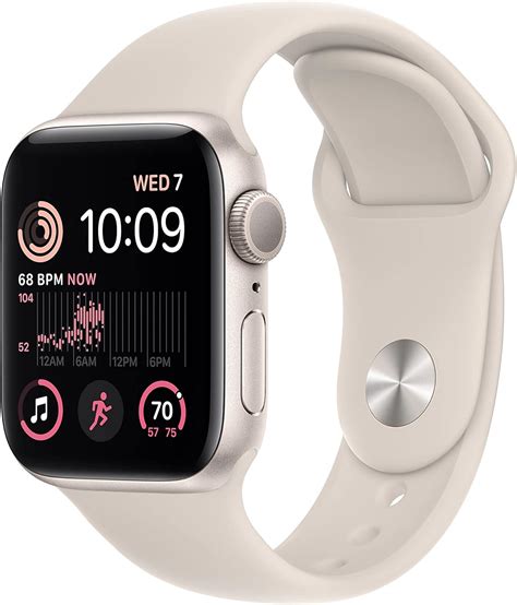 Apple Watch SE (2nd Gen) GPS 40-mm Starlight Aluminium Case with ...