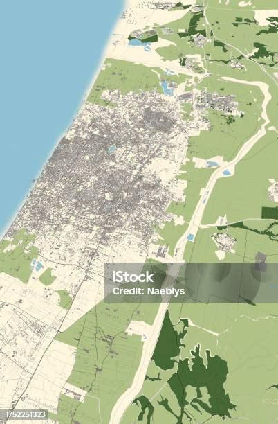 Map Of Gaza Strip Israel Map And Borders Gaza City Stock Photo - Download Image Now - iStock