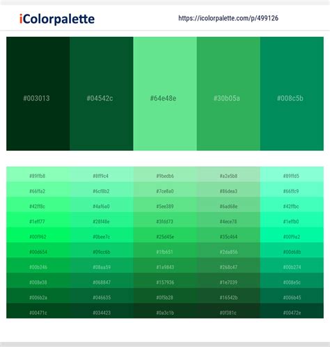 County Green – Zuccini – Pastel Green – Chateau Green – Deep Sea Color scheme | iColorpalette