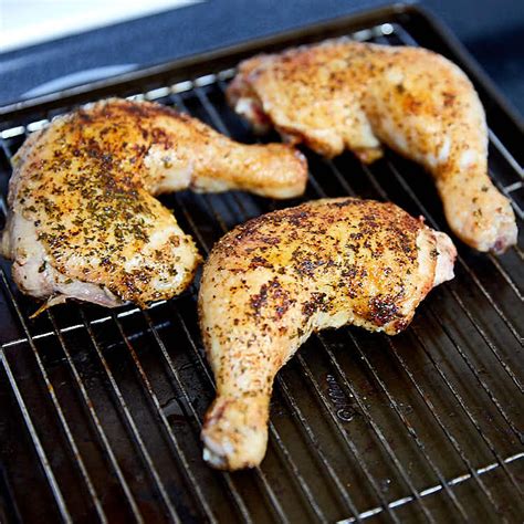 Crispy Oven Roasted Chicken Leg Quarters - Craving Tasty