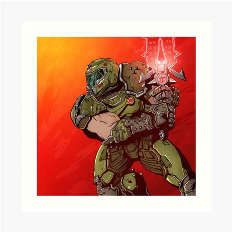 "Doom Eternal Doom Slayer Artwork " Art Print for Sale by Vintage ...