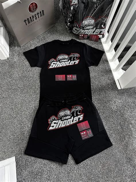 Trapstar Shooters Short Set Black/Red – RSThePlug