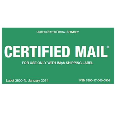Printable Certified Mail Labels