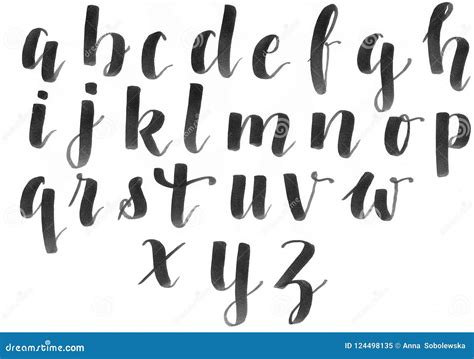 Fonts Hand Lettering Modern Calligraphy Alphabet