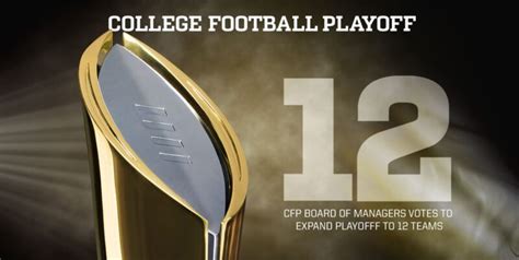 College Football Playoff Foundation Votes to Expand Playoff to 12 Teams ...