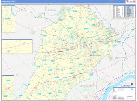 Chester County Pa Zip Code Map | Cities And Towns Map