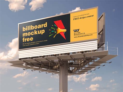 Free Wide Billboard Mockup (PSD)