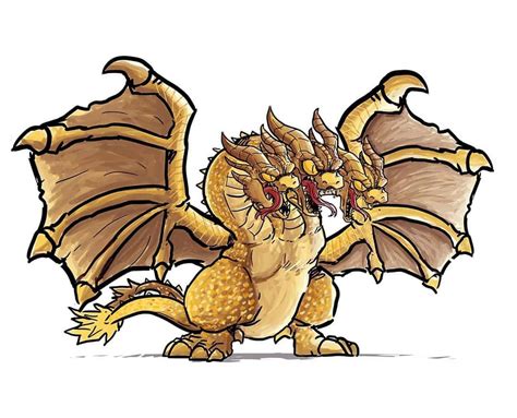 King Ghidorah... #characterdesign #illustrator #kingghidorah # ...