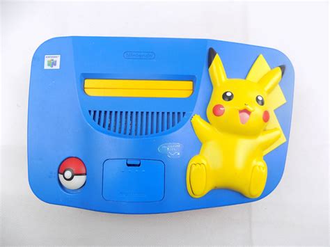 Official Pikachu Nintendo 64 Console Japanese Blue / Yellow - Starboard Games