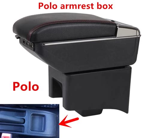 For Volkswagen Polo armrest box Polo V universal 2009 2018 car center ...