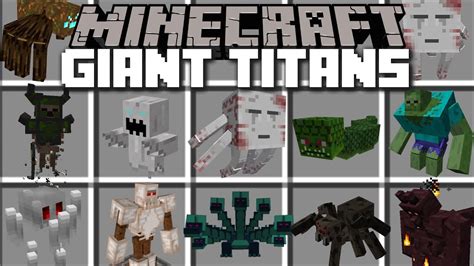 Minecraft GIANT TITANS MOD / FIGHT OFF EVIL GIANTS MOBS AND WIN THE BATTLE!! Minecraft - YouTube