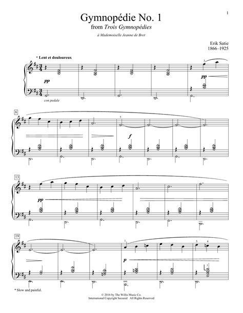 GYMNOPEDIES SHEET MUSIC PDF