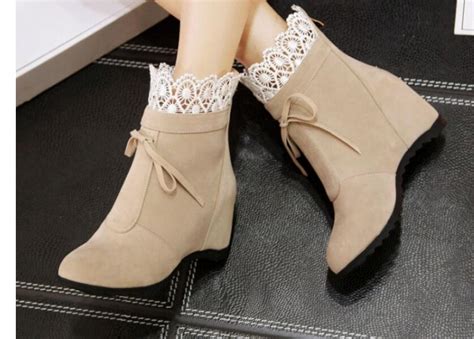 Cute Women Boots With Lace Detail, Teen Girls Shoes, Autumn/winter ...