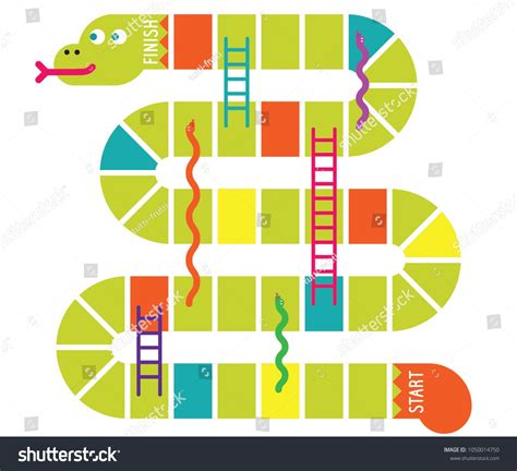 Snakes and ladders game board. Vector #Ad , #spon, #ladders#Snakes#game#Vector School Games ...