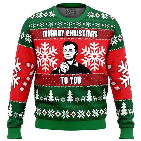 Murray Christmas Bill Murray Ugly Christmas Sweater - Anime Ape