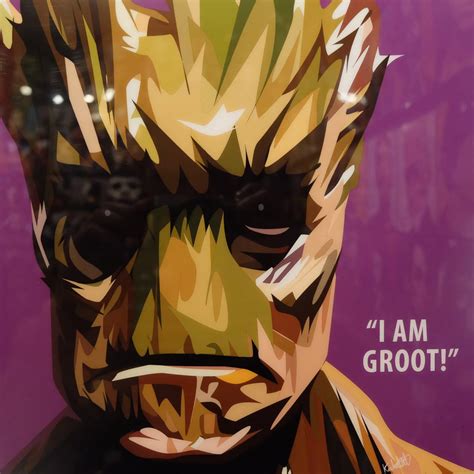 Groot Poster Plaque with Quote "I am Groot" - Infamous Inspiration