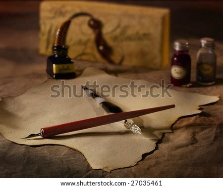 Vintage Calligraphy Set Fountain Pen Stock Photo 27035461 - Shutterstock