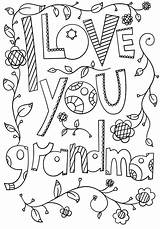 Grandma Coloring Pages sketch template