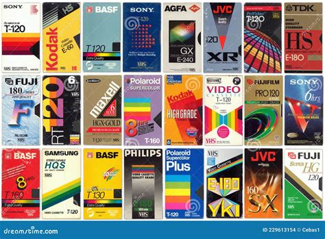 VHS Video Cassettes, Many Brands Are Recognizable Editorial Image ...