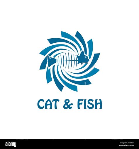 CAT & FISH logo design inspiration Stock Vector Image & Art - Alamy