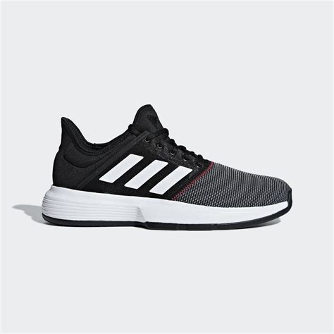 Adidas Mens GameCourt Tennis Shoes - Black - Tennisnuts.com