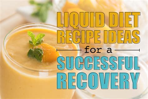 Liquid Diet Recipe Ideas | Dr. Steven Fass