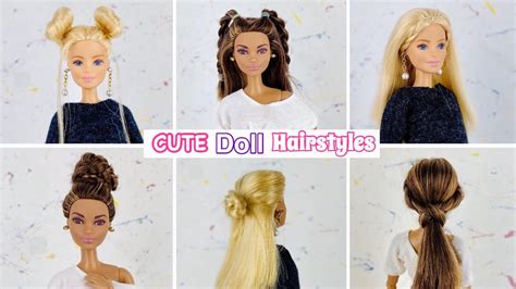 6 CUTE Barbie Hairstyles!! #3💕 - YouTube