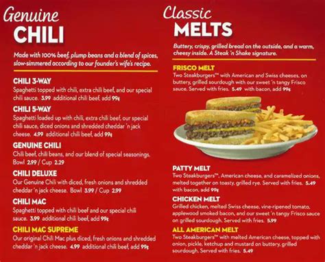 Steak 'n Shake Menu, Menu for Steak 'n Shake, Elgin, Chicago ...