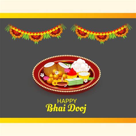 Happy Bhai Dooj Celebration. Stock Illustration - Illustration of ...