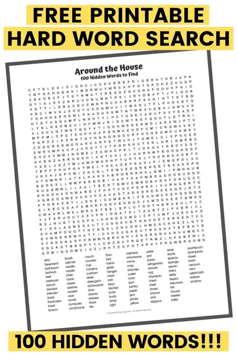 100 Word Printable Word Search - Printable Word Searches