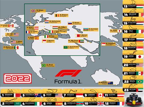 2022 F1 Calendar map : r/formula1