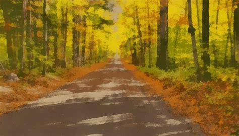 Country Road In Autumn Painting by Dan Sproul