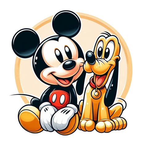 Mickey Mouse and Pluto Png Clipart, Cute Mickey Mouse Png, Pluto Dog ...