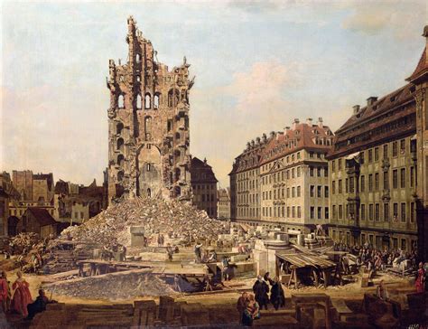 DRESDEN (1765). Bernardo Bellotto: The ruin of the old Kreuzkirche in ...