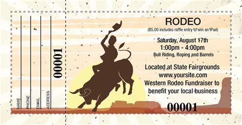 Buy Custom Rodeo Raffle Tickets | Worldwide Ticketcraft | WWTC | A Division of WW&L