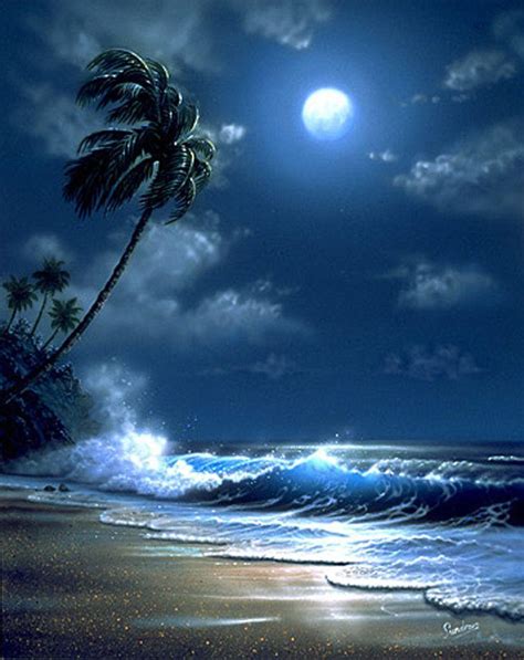 Moonlight Beach Wallpapers - Top Free Moonlight Beach Backgrounds ...