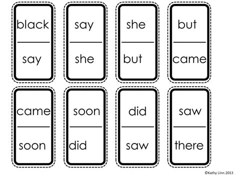 Kathy's First Grade Adventure: Sight Word Dominoes (Primer Dolch Words)