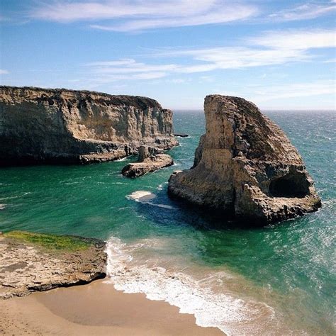 Shark Fin Cove Beach in Santa Cruz.com | Cove, Shark fin, Shark