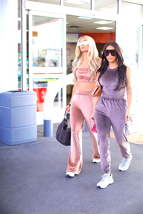 Kim Kardashian & Paris Hilton Reunite In Velour Track Suits From SKIMS ...