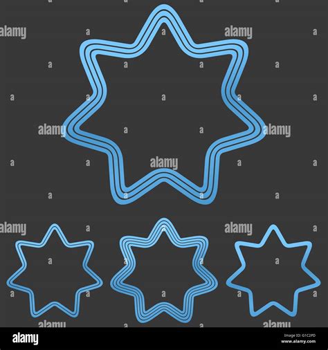 Blue line star logo design set Stock Vector Image & Art - Alamy