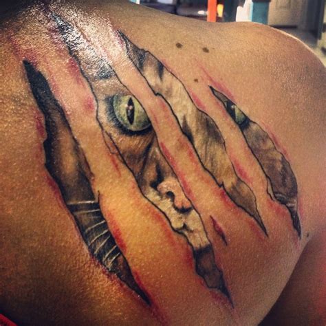 Cat scratch tattoo on my right shoulder of my cat. So in love with it! #cats #tattoos | Tattoos ...