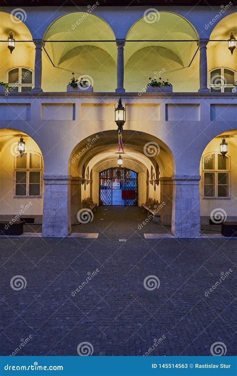 Bratislava at Night, Slovakia Capital City Stock Image - Image of ...