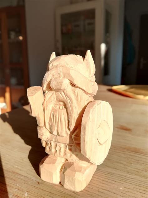 Hand carved viking from basswood - faragott viking | Wood carving patterns, Carved wood ...