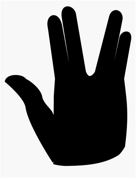 Spock Vulcan Salute Clip Art - Live Long And Prosper Vector, HD Png Download , Transparent Png ...