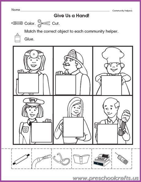 Preschool Community Helpers Worksheets For Kindergarten - Joseph Leith ...